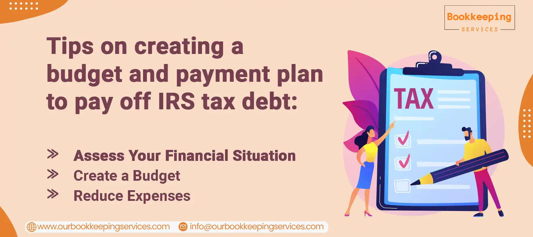 Tips on creating a budget and payment plan to pay off IRS tax debt